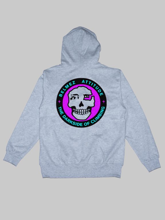 Belmez Skull Grey Hood back